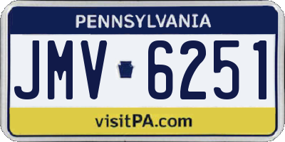 PA license plate JMV6251