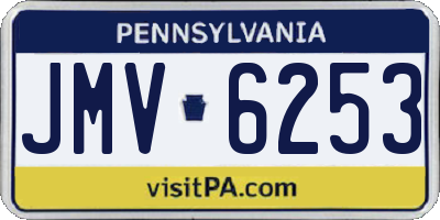 PA license plate JMV6253