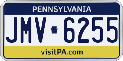PA license plate JMV6255
