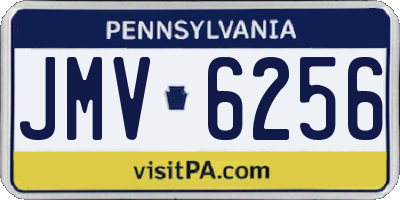 PA license plate JMV6256