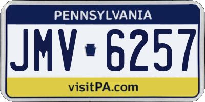 PA license plate JMV6257