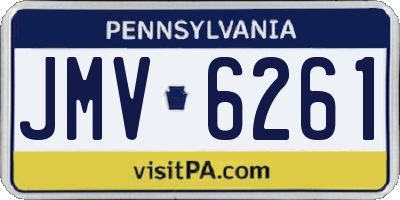 PA license plate JMV6261