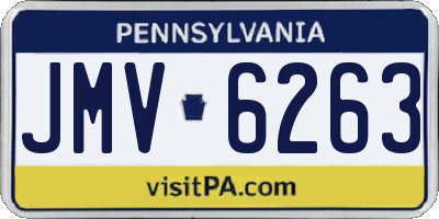 PA license plate JMV6263