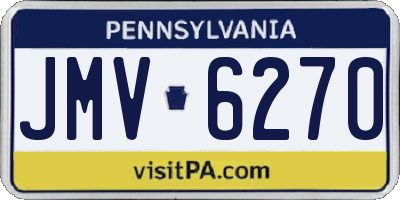 PA license plate JMV6270