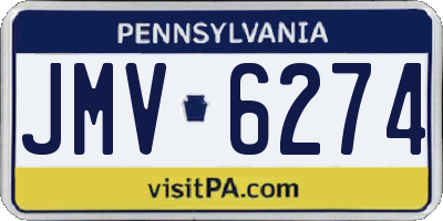 PA license plate JMV6274
