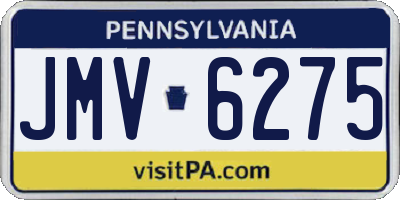 PA license plate JMV6275