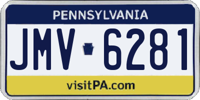 PA license plate JMV6281