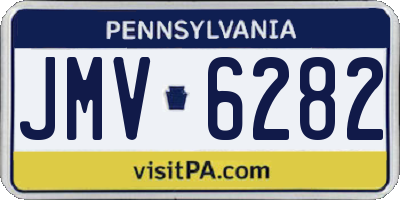 PA license plate JMV6282