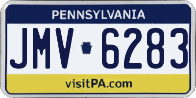 PA license plate JMV6283