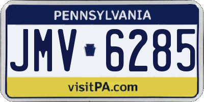 PA license plate JMV6285