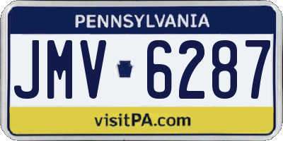 PA license plate JMV6287