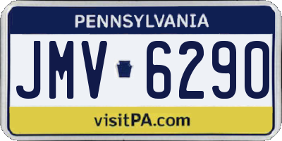 PA license plate JMV6290
