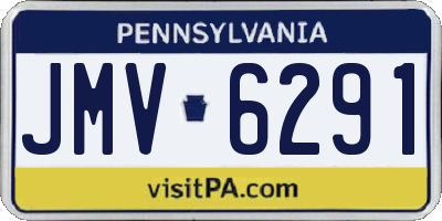 PA license plate JMV6291