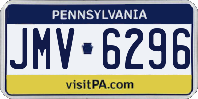 PA license plate JMV6296