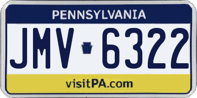 PA license plate JMV6322