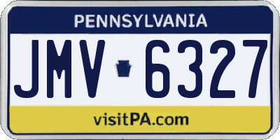 PA license plate JMV6327
