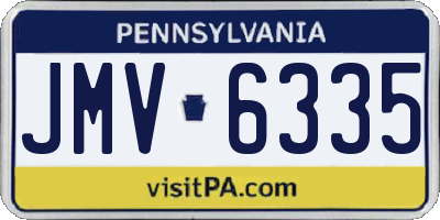 PA license plate JMV6335