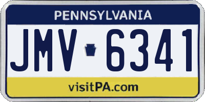 PA license plate JMV6341