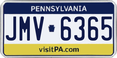 PA license plate JMV6365
