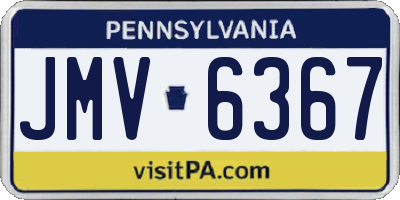 PA license plate JMV6367