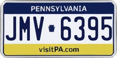 PA license plate JMV6395
