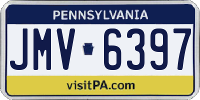 PA license plate JMV6397