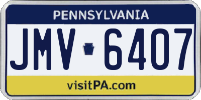 PA license plate JMV6407