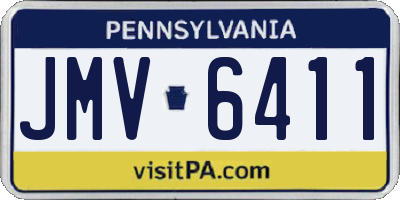 PA license plate JMV6411
