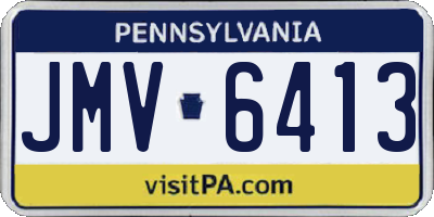 PA license plate JMV6413