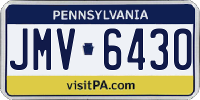 PA license plate JMV6430