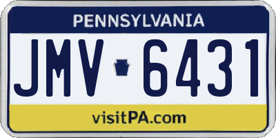 PA license plate JMV6431