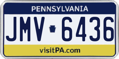 PA license plate JMV6436
