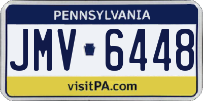 PA license plate JMV6448