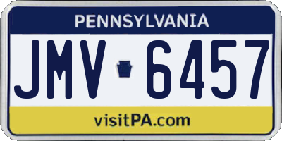 PA license plate JMV6457
