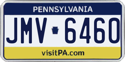 PA license plate JMV6460