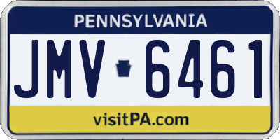 PA license plate JMV6461