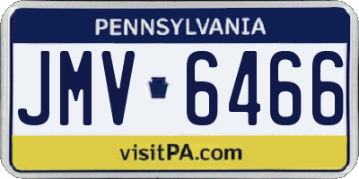 PA license plate JMV6466