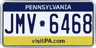 PA license plate JMV6468