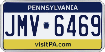 PA license plate JMV6469
