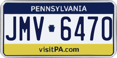 PA license plate JMV6470