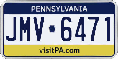 PA license plate JMV6471