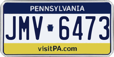 PA license plate JMV6473