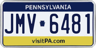 PA license plate JMV6481