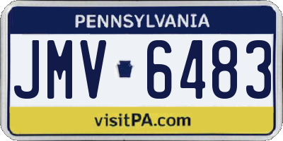 PA license plate JMV6483