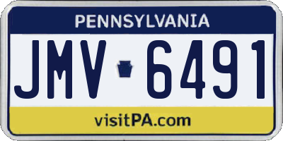 PA license plate JMV6491