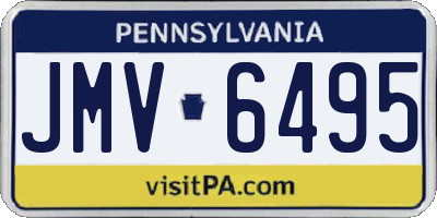 PA license plate JMV6495