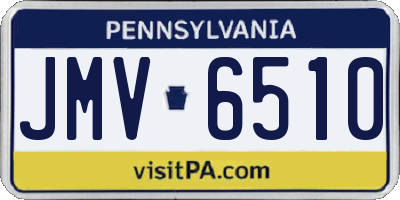 PA license plate JMV6510