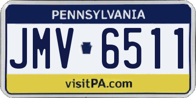 PA license plate JMV6511