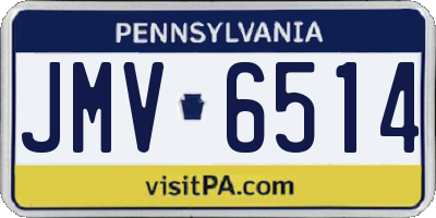 PA license plate JMV6514