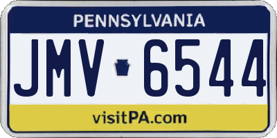 PA license plate JMV6544